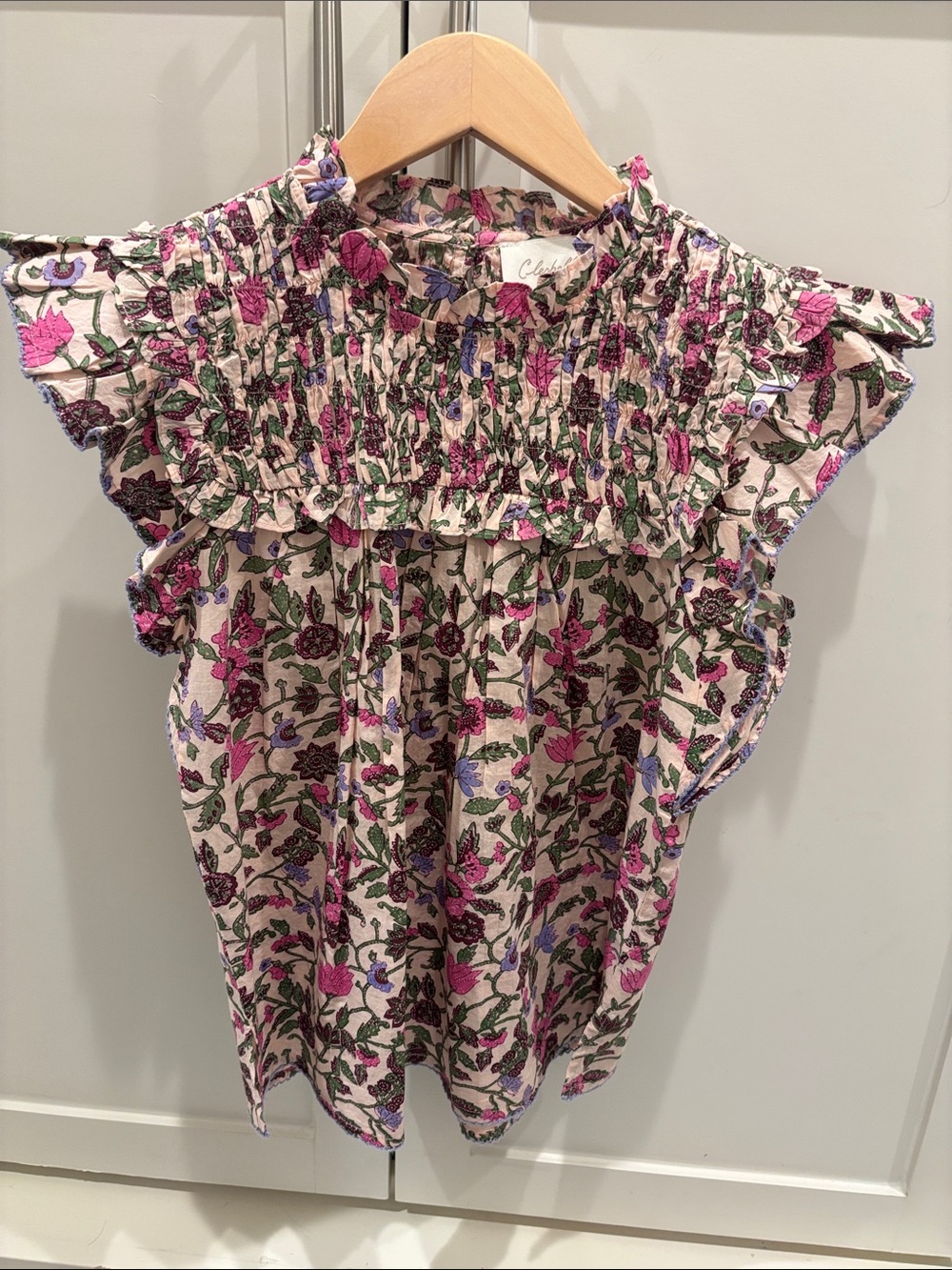 Cleobella Cream Camisole with Pink and Purple Floral Print